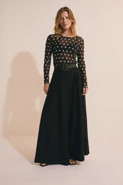 Pantalon palazzo fluide plissé