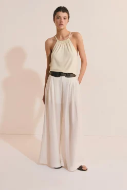 Pantalon palazzo fluide plissé