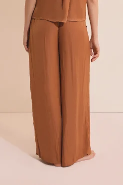 Pantalon satiné coupe large