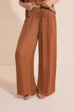 Pantalon satiné coupe large