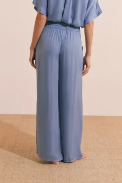 Pantalon satiné coupe large