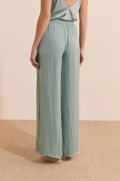 Pantalon satiné coupe large