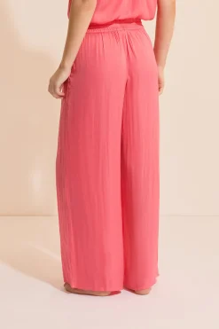 Pantalon satiné coupe large