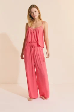 Pantalon satiné coupe large