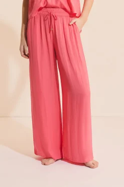 Pantalon satiné coupe large