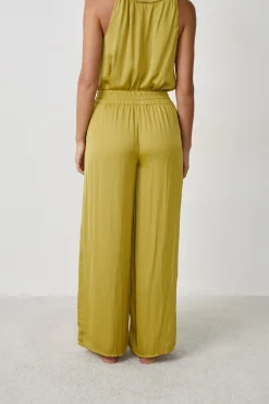 Pantalon satiné coupe large
