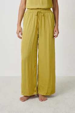 Pantalon satiné coupe large
