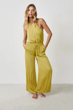Pantalon satiné coupe large