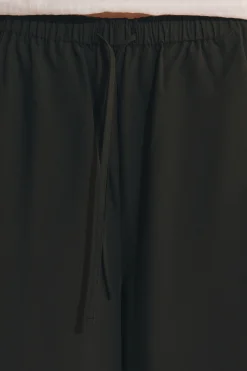 Pantalon à taille ajustée en coton