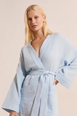 Peignoir en gaze de coton