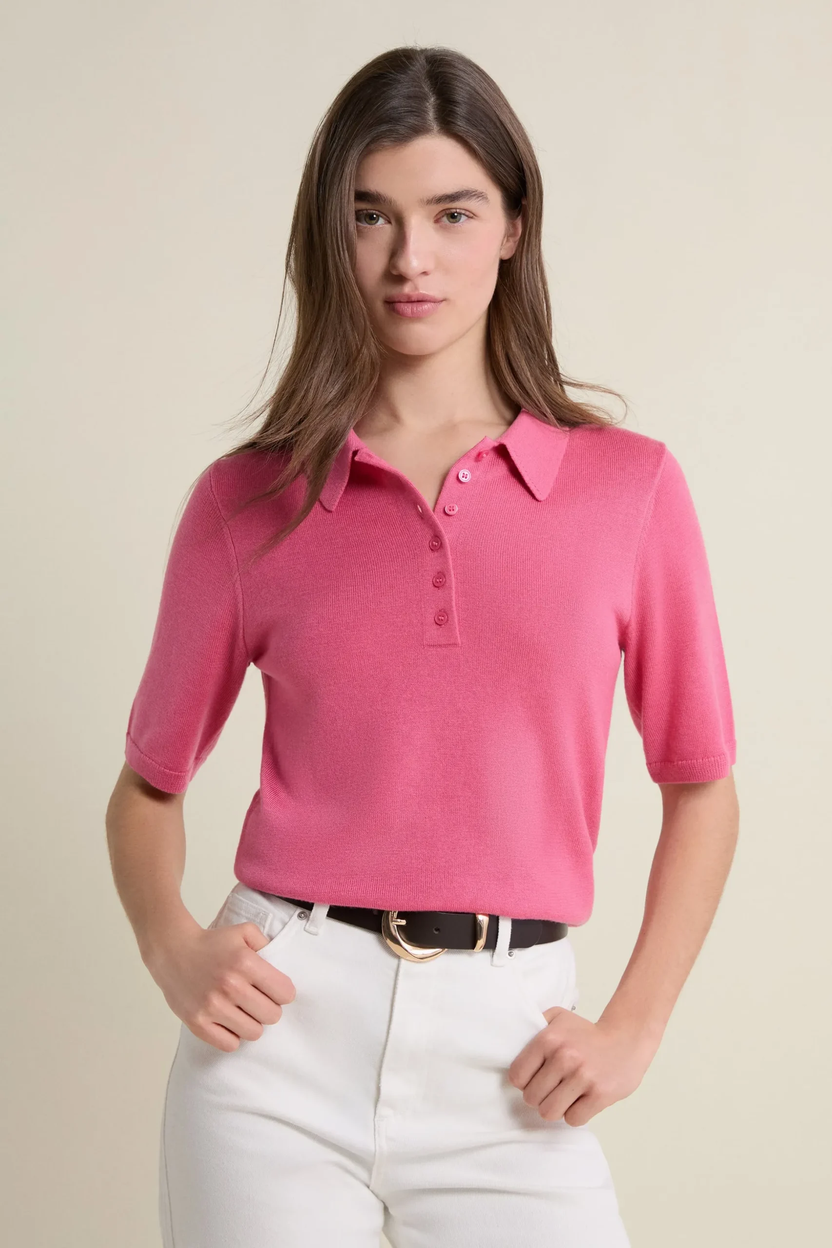 Polo en maille manches courtes