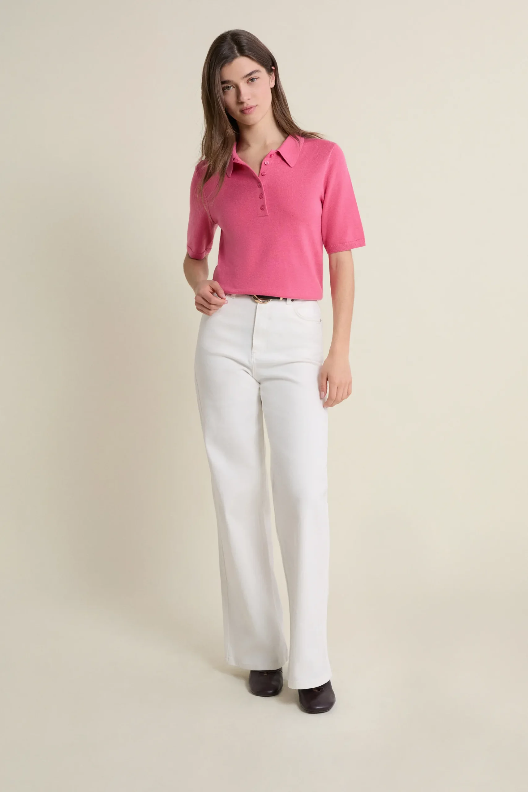 Polo en maille manches courtes