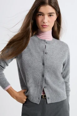 Pull cardigan avec boutons en cachemire