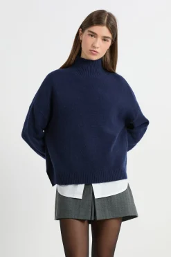 Pull col montant en cachemire