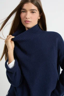 Pull col montant en cachemire