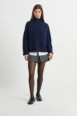Pull col montant en cachemire
