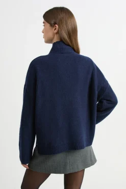 Pull col montant en cachemire