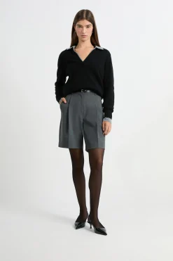 Pull col polo en cachemire