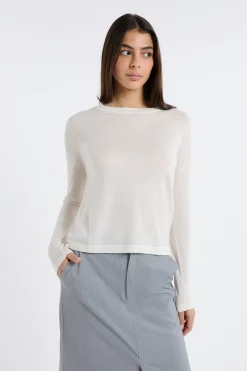 Pull col rond 100% laine