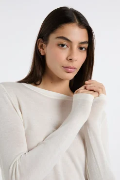 Pull col rond 100% laine