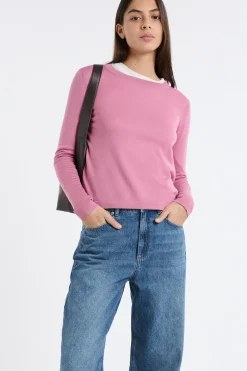 Pull col rond 100% laine