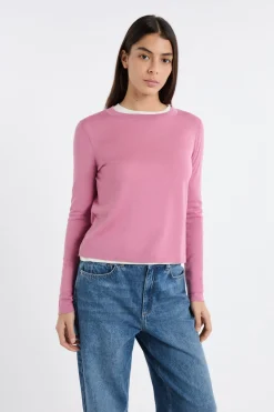 Pull col rond 100% laine