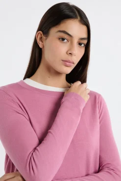 Pull col rond 100% laine