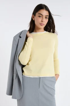 Pull col rond 100% laine