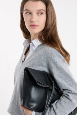 Pull col V avec laine