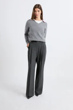 Pull col V en cachemire