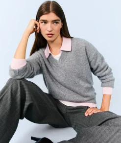 Pull col V en cachemire