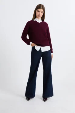 Pull col V en cachemire