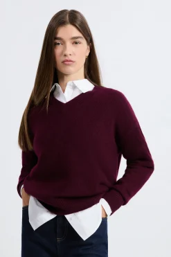 Pull col V en cachemire