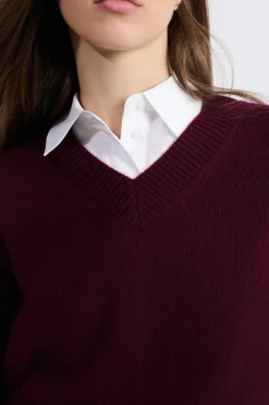 Pull col V en cachemire