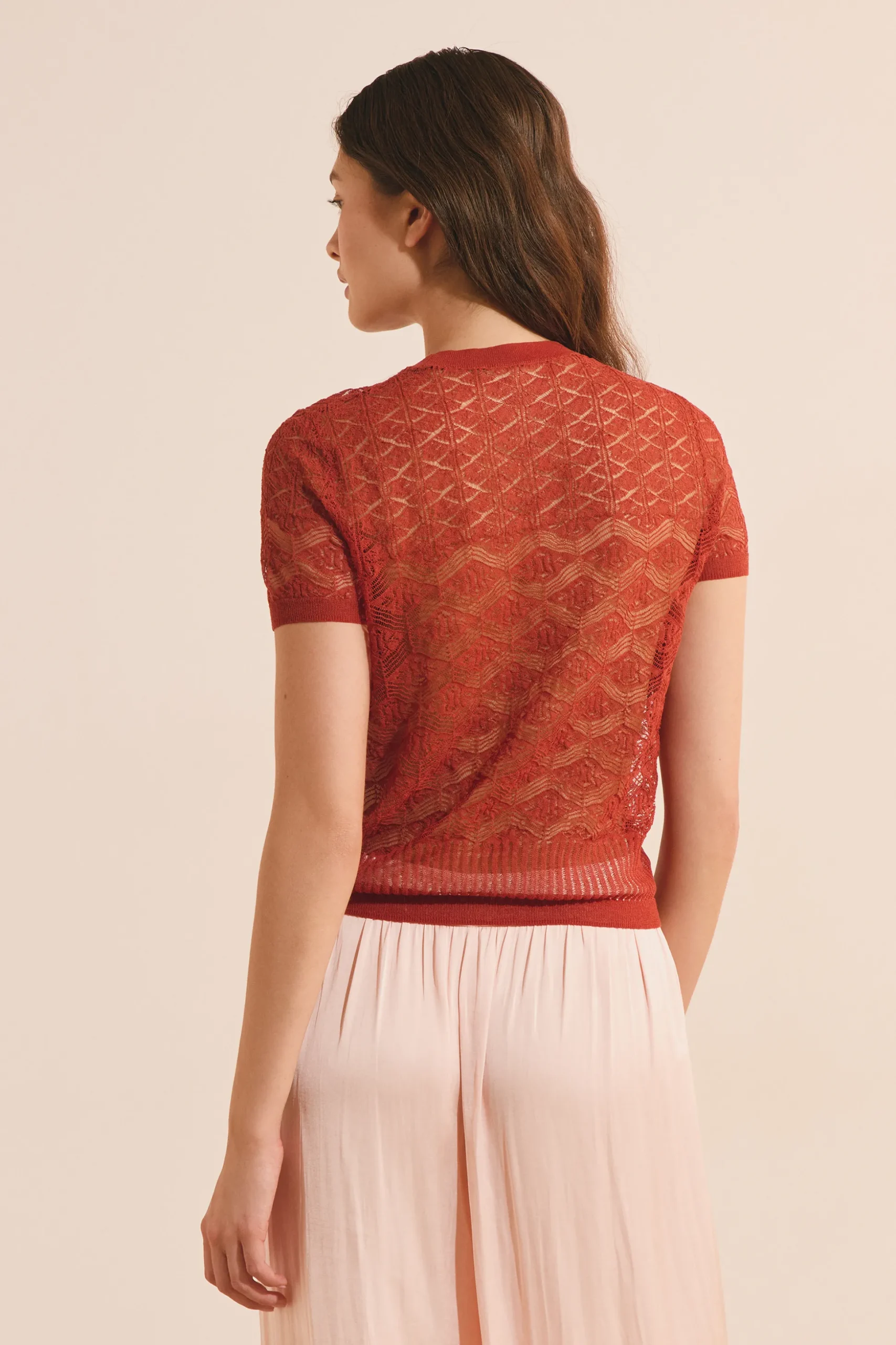 Pull en maille ajourée