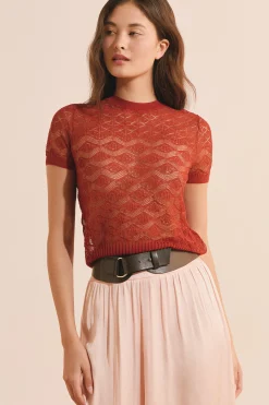 Pull en maille ajourée