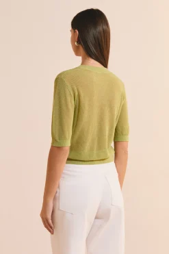 Pull manches courtes ajouré