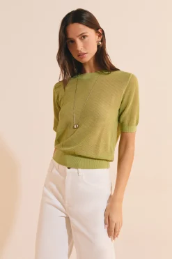 Pull manches courtes ajouré
