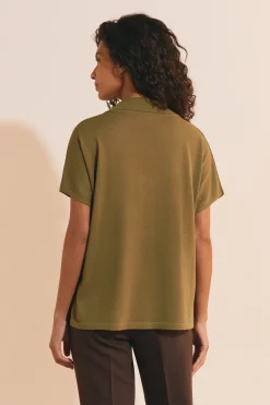 Pull manches courtes col polo