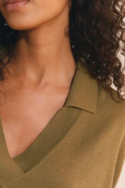 Pull manches courtes col polo