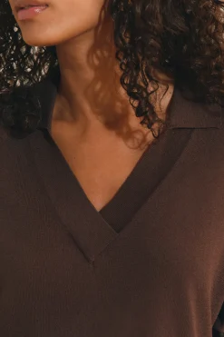 Pull manches courtes col polo