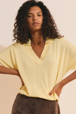 Pull manches courtes col polo