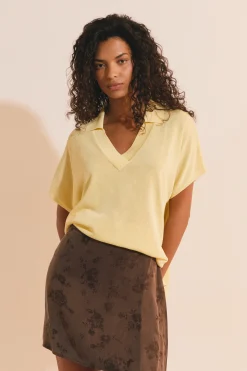Pull manches courtes col polo