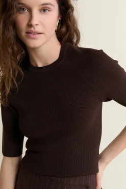 Pull à manches courtes en maille