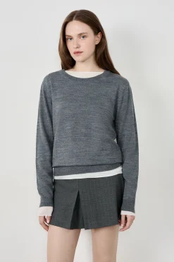 Pull manches longues avec laine