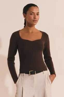 Pull manches longues en maille fine