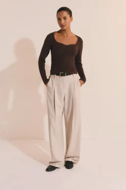 Pull manches longues en maille fine