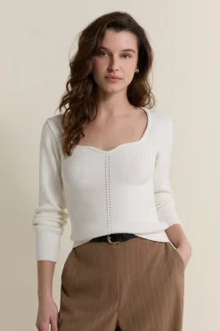 Pull manches longues en maille fine