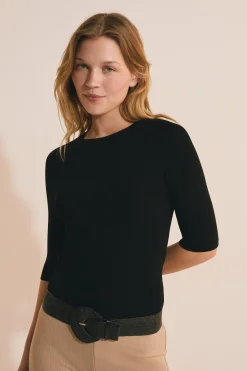 Pull à manches 3/4 maille froide