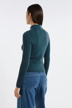 Pull polo à côtes